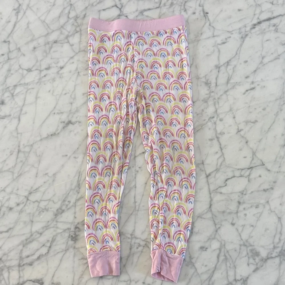 Little Sleepies Bamboo Colorful Rainbow Print Pajama Pants Sz 2T